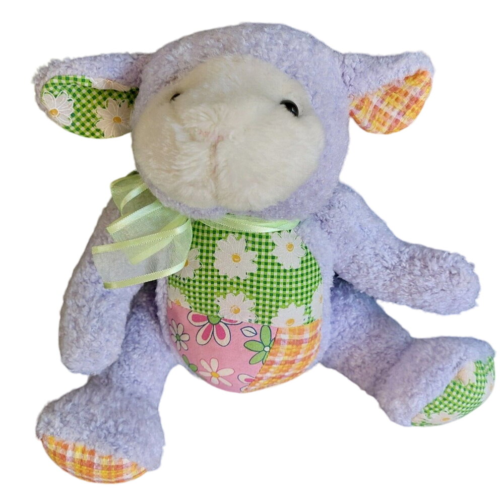 Sugar Loaf Lamb Sheep Wooly Plush Toy Patchwork Feet Ears Stuffed Animal